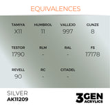 AK Interactive 3GEN: Silver - Metallic (17ml) (AK11209)