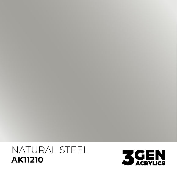 AK Interactive 3GEN: Natural Steel - Metallic (17ml) (AK11210)