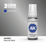 AK Interactive 3GEN: Natural Steel - Metallic (17ml) (AK11210)