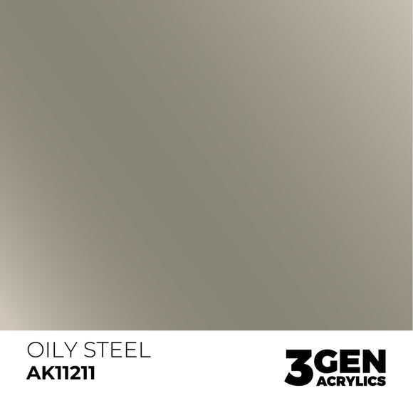 AK Interactive 3GEN: Oily Steel - Metallic (17ml) (AK11211)