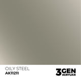 AK Interactive 3GEN: Oily Steel - Metallic (17ml) (AK11211)