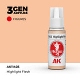AK Interactive 3GEN Figures: Highlight Flesh (18ml) (AK11403)