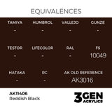 AK Interactive 3GEN Figures: Reddish Black (18ml) (AK11406)