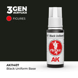 AK Interactive 3GEN Figures: Black Uniform Base (18ml) (AK11407)