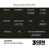 AK Interactive 3GEN Figures: Black Uniform Base (18ml) (AK11407)