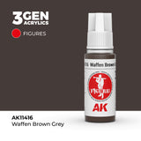 AK Interactive 3GEN Figures: Waffen Brown Grey (18ml) (AK11416)