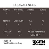 AK Interactive 3GEN Figures: Waffen Brown Grey (18ml) (AK11416)
