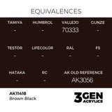 AK Interactive 3GEN Figures: Brown Black (18ml) (AK11418)