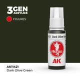 AK Interactive 3GEN Figures: Dark Olive Green (18ml) (AK11421)