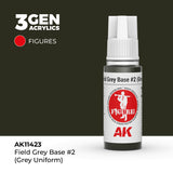 AK Interactive 3GEN Figures: Field Grey Base #2 (Grey Uniform) (18ml) (AK11423)