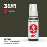 AK Interactive 3GEN Figures: Field Grey Base #1 (Green Uniform) (18ml) (AK11425)