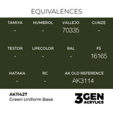 AK Interactive 3GEN Figures: Green Uniform Base (18ml) (AK11427)