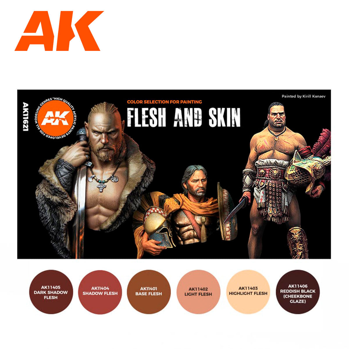 AK Interactive 3GEN: Flesh and Skin Set - The Original Selection