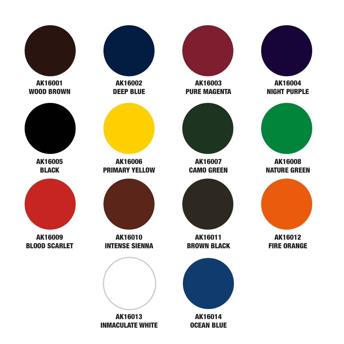 AK Interactive The Inks: Special Box Full Range (28 Colors x 30ml