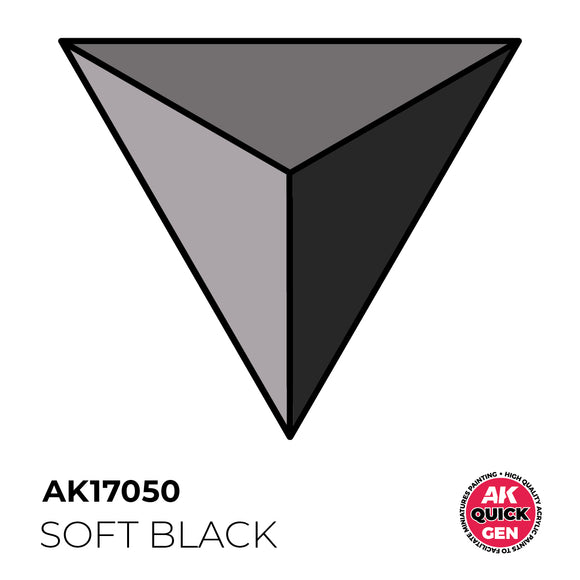 AK Interactive Quick Gen: Soft Black (18ml) (AK17050)