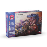 AK Interactive Quick Gen: Quick Paint Combo - 100 Colors (80 Quick Gen + 20 3GEN Acrylics + 3 free brushes) (AK17603)