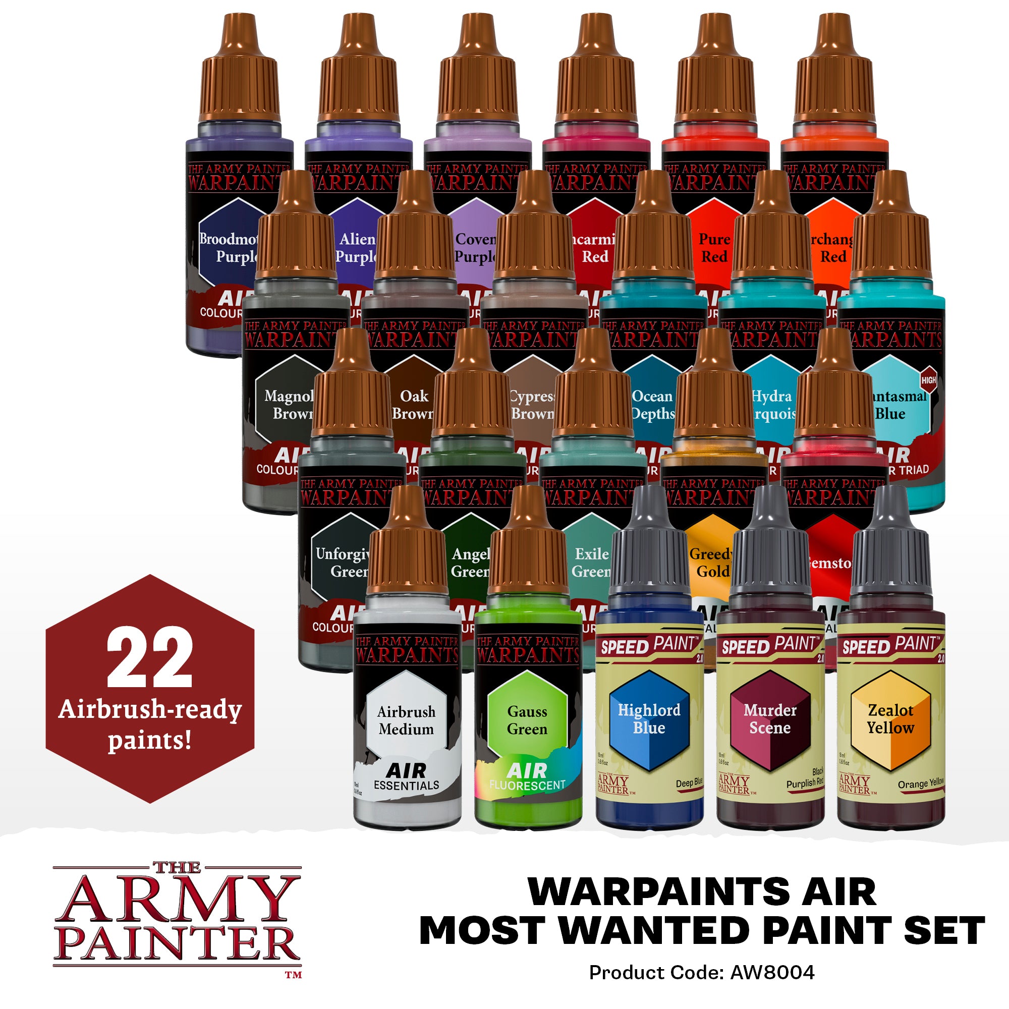 The Army Painter: Warpaints Air Most Wanted Set (AW8004) – Gnomish