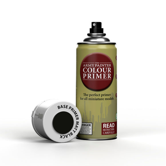 The Army Painter Colour Primer: Matt Black (400ml) (CP3001) - SHIPPING RESTRICTIONS AND 2 AEROSOL LIMIT PER ORDER