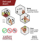 The Army Painter Colour Primer: Matt White (400ml) (CP3002) - SLOW SHIPPING, RESTRICTIONS AND 2 AEROSOL LIMIT PER ORDER