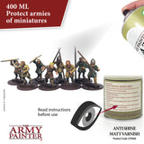 The Army Painter Colour Primer: Matt Varnish (400ml) (CP3003) - SLOW SHIPPING, RESTRICTIONS AND 2 AEROSOL LIMIT PER ORDER