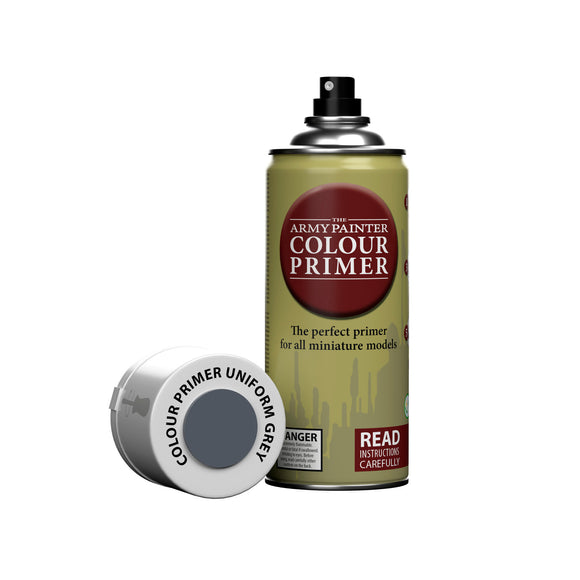 The Army Painter Colour Primer: Uniform Grey (400ml) (CP3010) - SHIPPING RESTRICTIONS AND 2 AEROSOL LIMIT PER ORDER