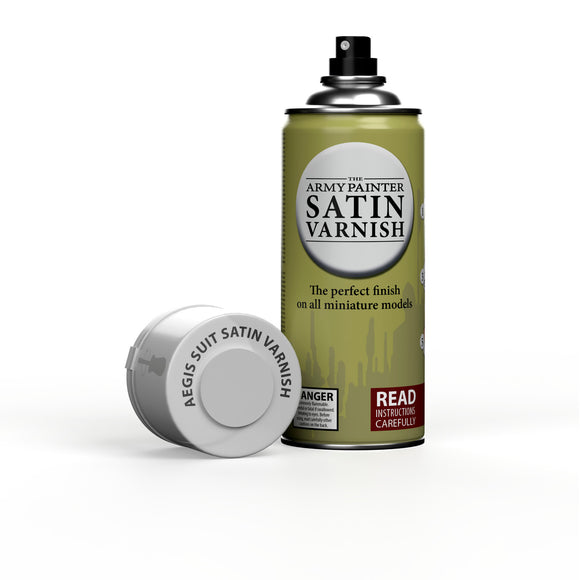 The Army Painter Colour Primer: Aegis Suit Satin Varnish (400ml) (CP3027) - SLOW SHIPPING, RESTRICTIONS AND 2 AEROSOL LIMIT PER ORDER