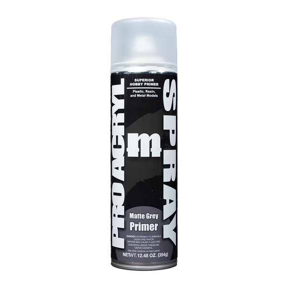 Monument Hobbies Pro Acryl Spray: Matte Grey Primer (500ml) (MPAR-P05) - SLOW SHIPPING, READ SHIPPING RESTRICTIONS BEFORE BUYING