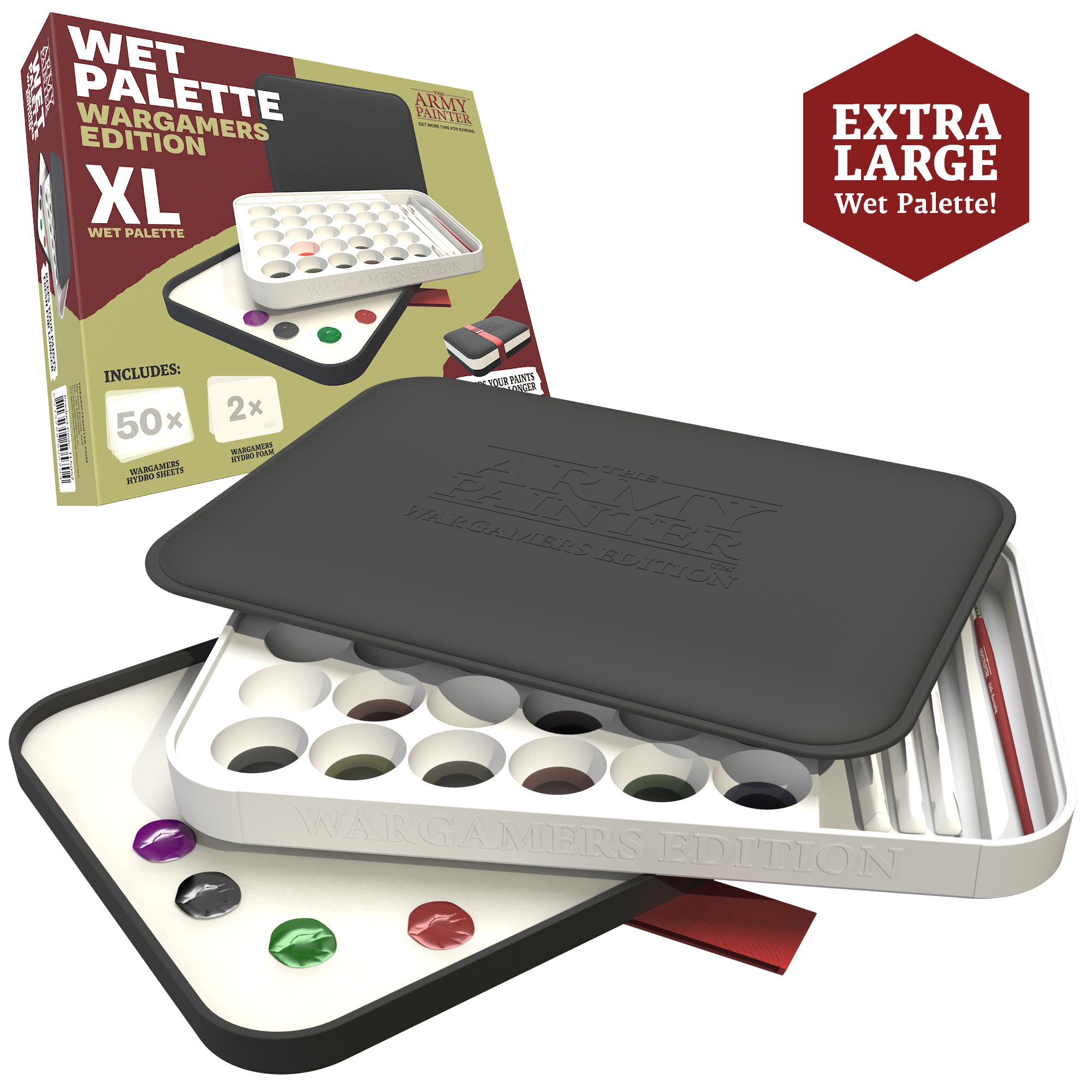 Pallet Pigment Palettes Keeps Your Paint Wet Model Coloring Wet Tray for  Miniatures Paint Modeling Tools
