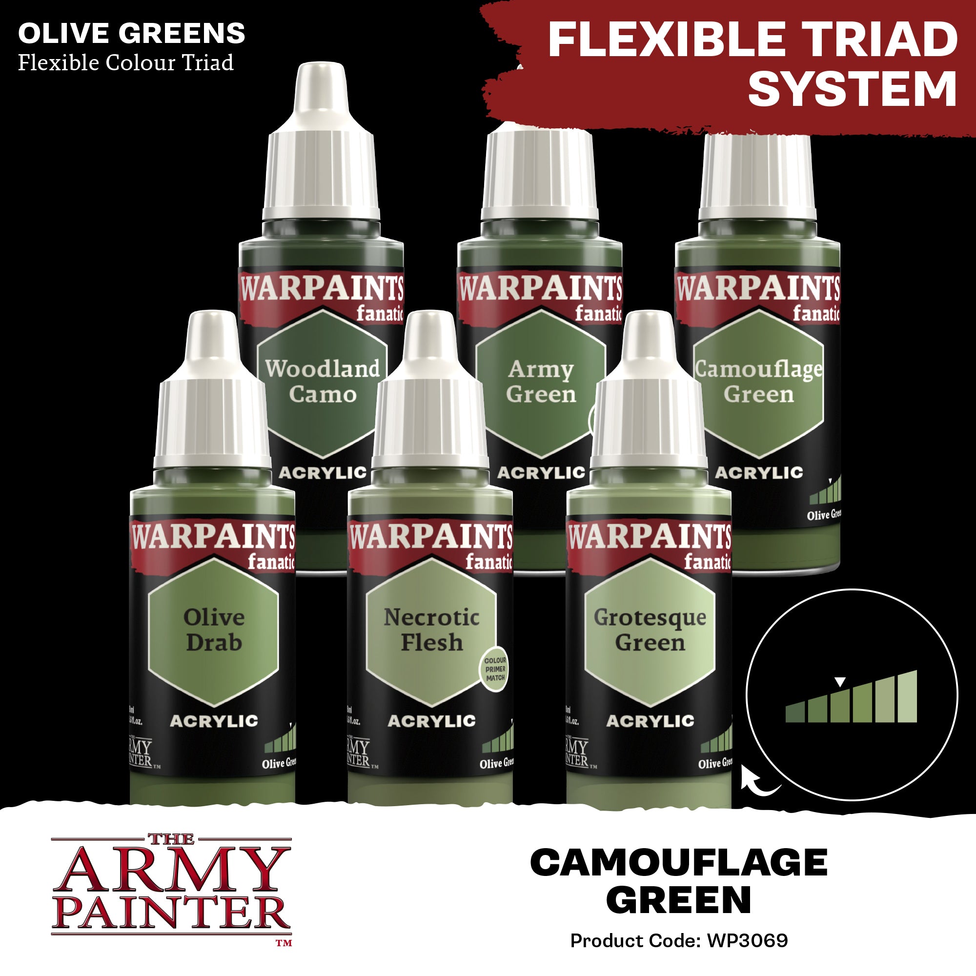 The Army Painter Warpaints Fanatic: Camouflage Green (WP3069