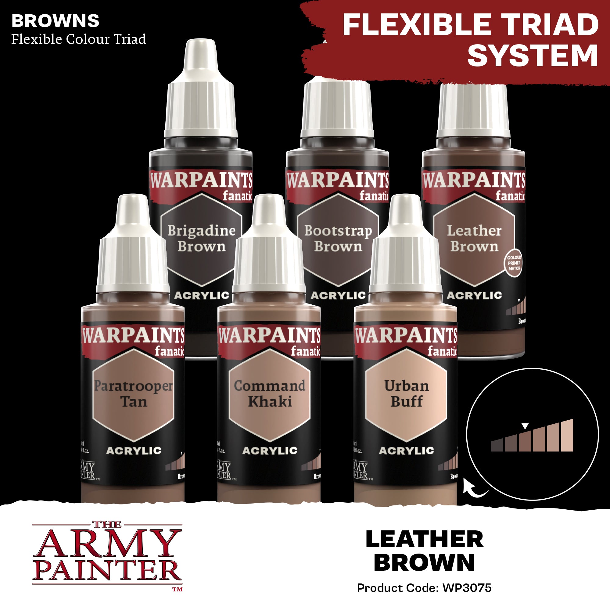 trym【匿名配送】アグリモニー・アスペン・チェリープラム・ウォールナット The Army Painter Warpaints Fanatic: Leather Brown (WP3075