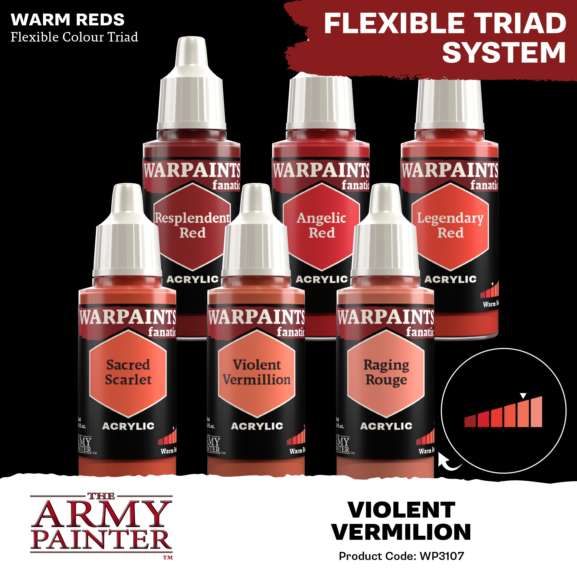 The Army Painter Warpaints Fanatic: Violent Vermillion (WP3107