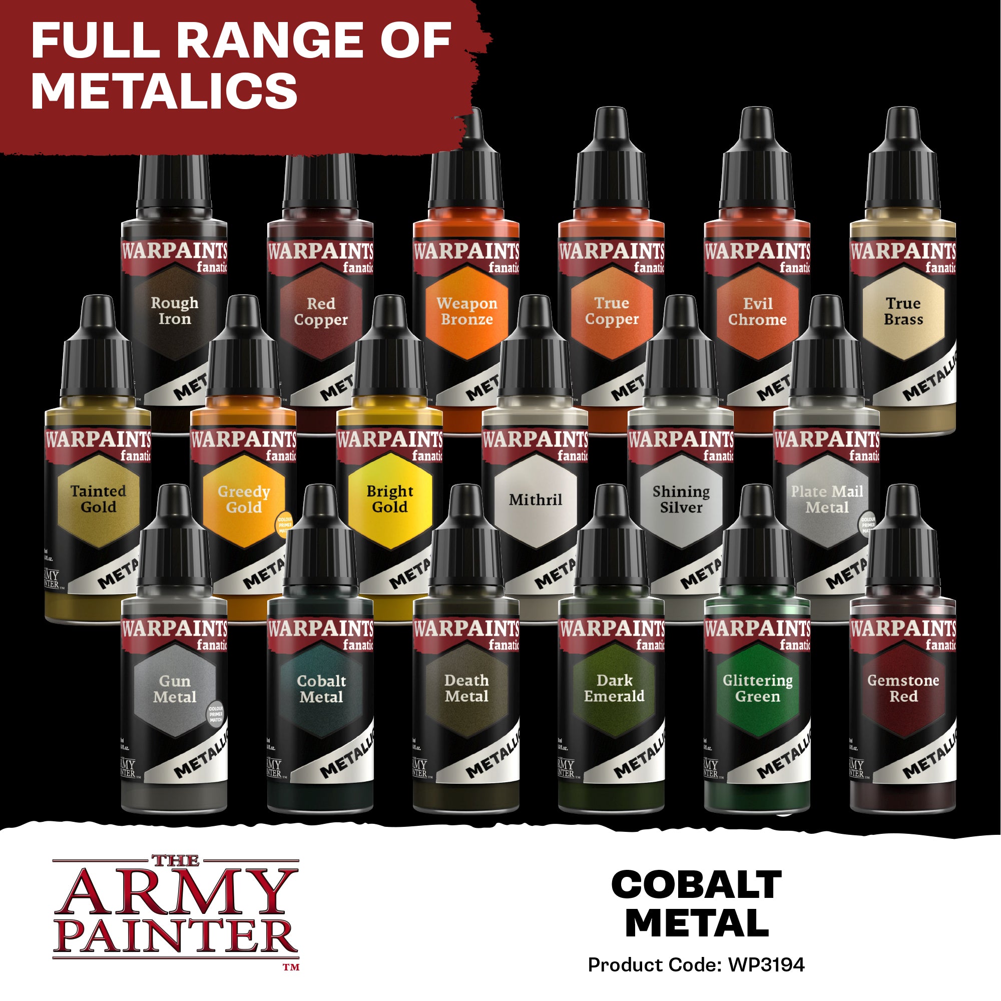 The Army Painter Warpaints Fanatic Metallic: Cobalt Metal (WP3194