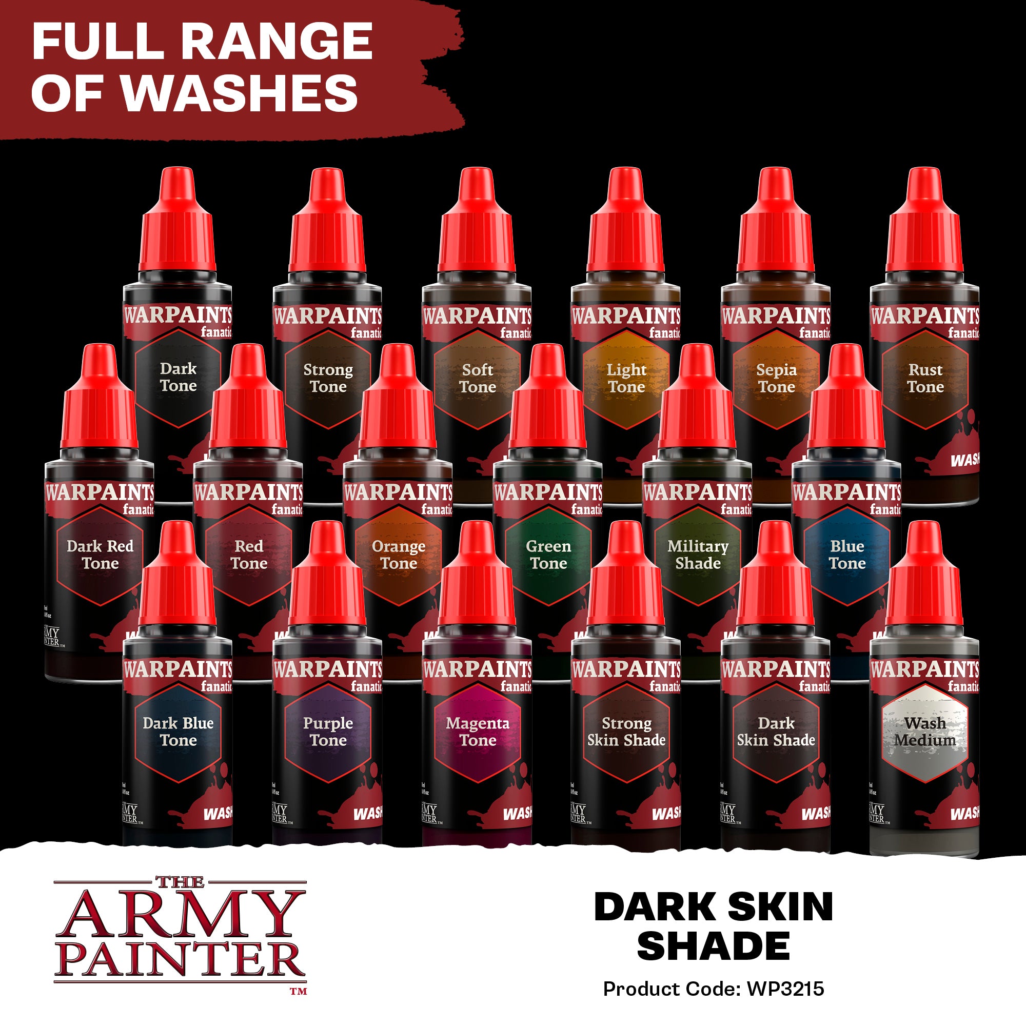 The Army Painter Warpaints Fanatic Wash: Dark Skin Shade (WP3215