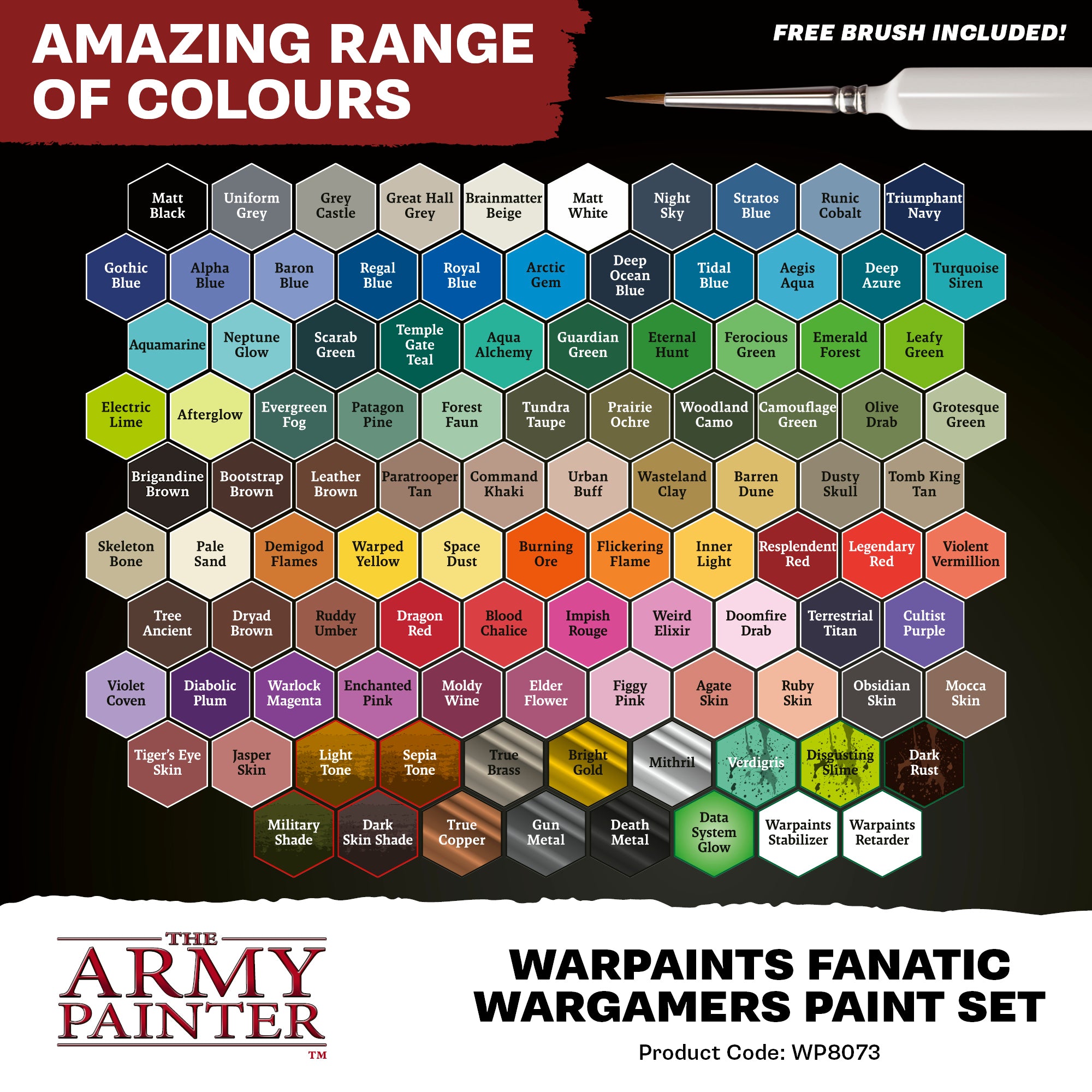 The Army Painter, Warpaints Fanatic Flexible Triad: Rose Skin Tones 6 x 18 ml acrylverf, miniatuur hobbyschilderij, kwaliteitsverf voor miniatuur wargaming