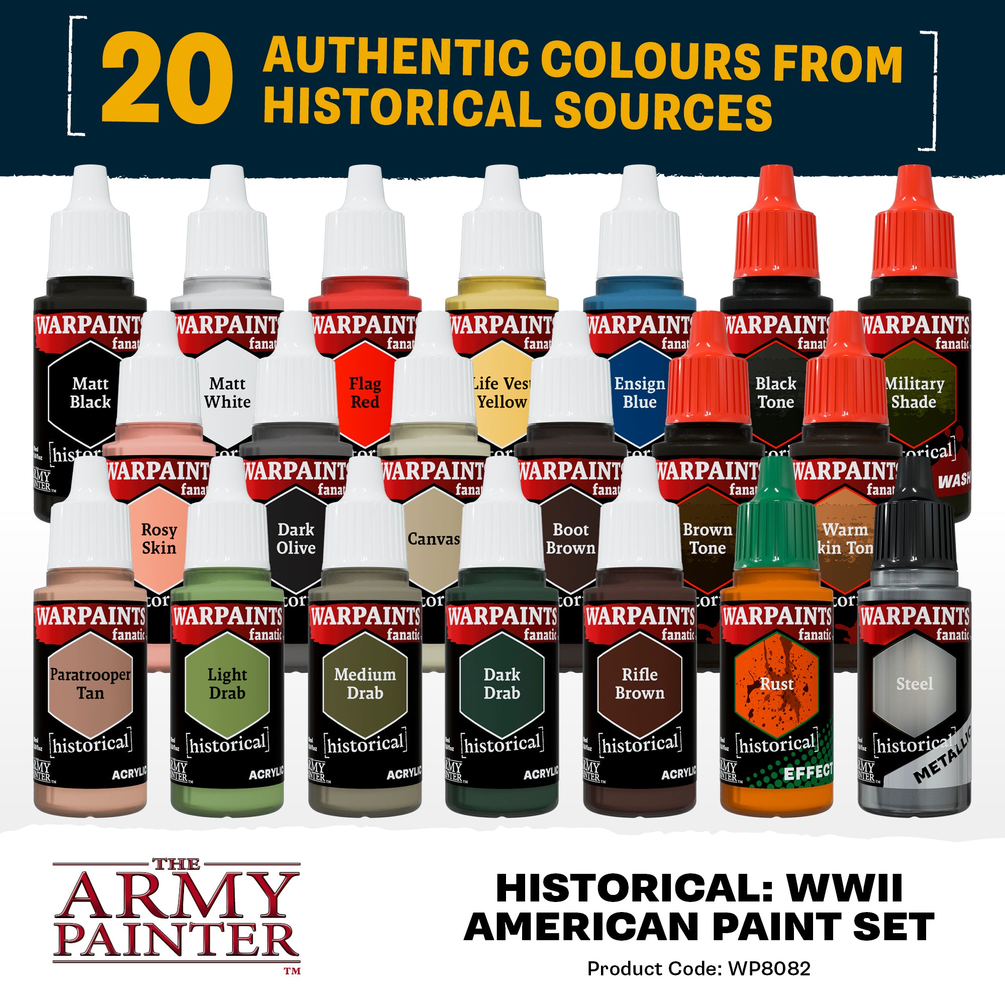 The Army Painter Historical: World War II American Paint Set