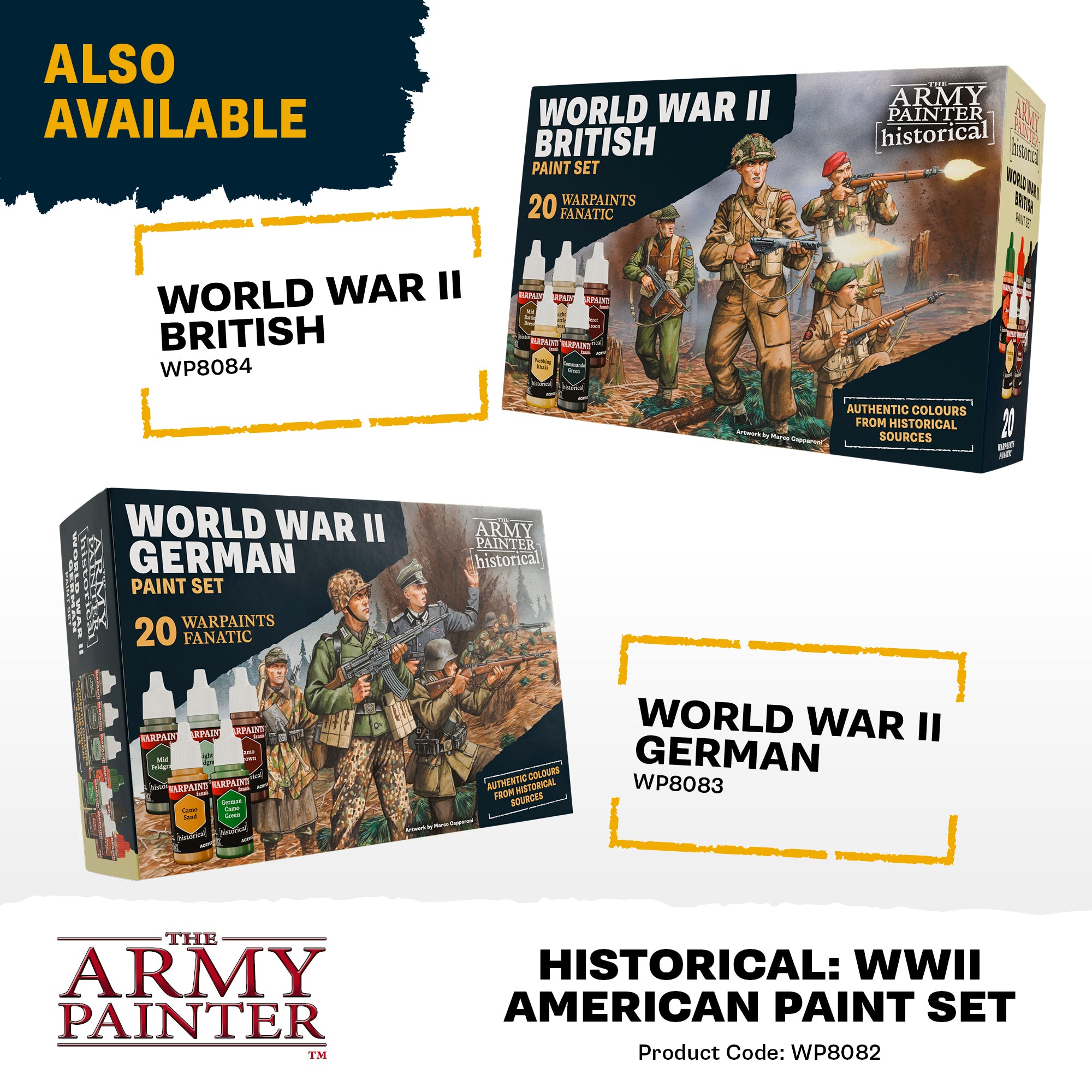 The Army Painter Historical: World War II American Paint Set