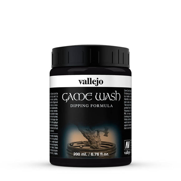 Vallejo Game Color Wash: Black (200ml) (73.301) - New Formula