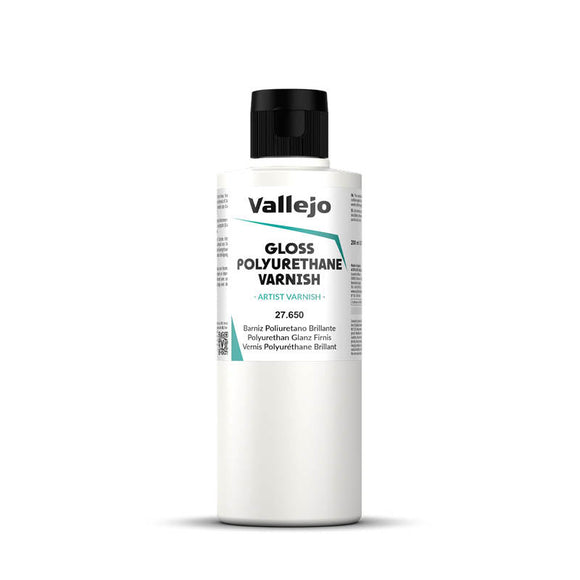 Vallejo Auxiliaries: Gloss Polyurethane Varnish (200ml) (27.650)