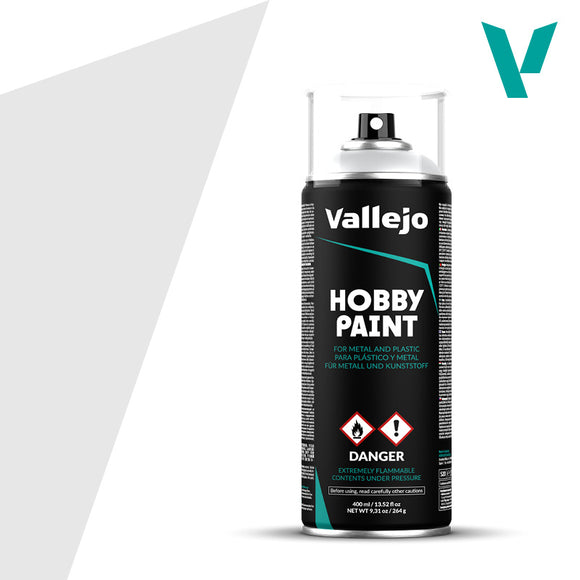 Vallejo Hobby Paint Spray: Grey Primer (400ml) (28.011) - SLOW SHIPPING, RESTRICTIONS AND 2 AEROSOL LIMIT PER ORDER