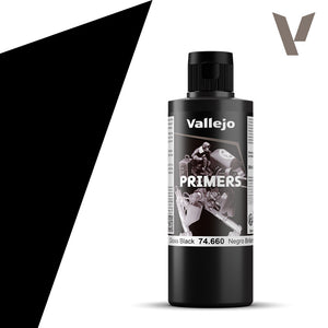 Vallejo Primers: Gloss Black 200ml (74.660)