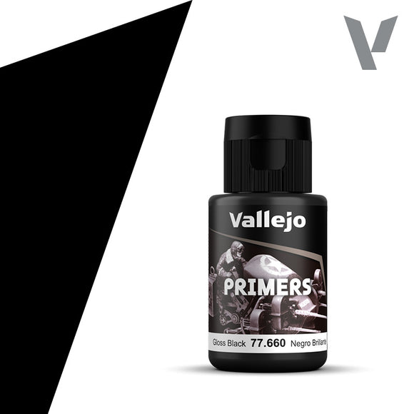 Vallejo Primers: Gloss Black 32ml (77.660)