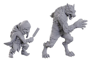 Critical Role Unpainted Miniatures: Chetney Pock O'Pea & Werewolf (90411)