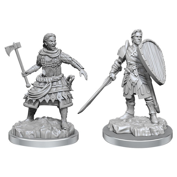 D&D Nolzur's Marvelous Miniatures: Human Fighters (Male and Female) (90639)