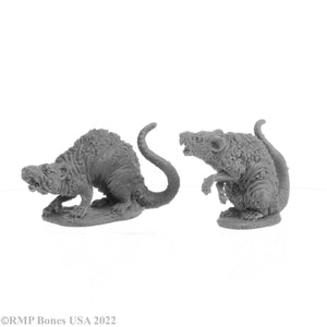 REAPER 2 x Barrow Rats Bones Figurine pour Jeux de Roles Plateau - 77198 REAPER 2 x Barrow Rats Bones Figurine pour Jeux de Roles Plateau - 77198