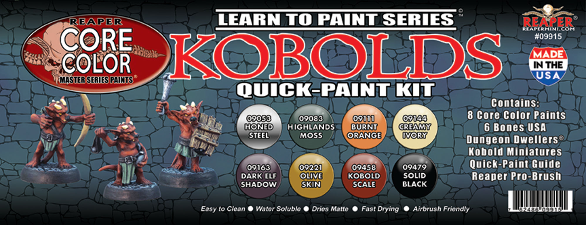 Reaper Learn to Paint Kit: Kobolds Quick-Paint Kit (09915