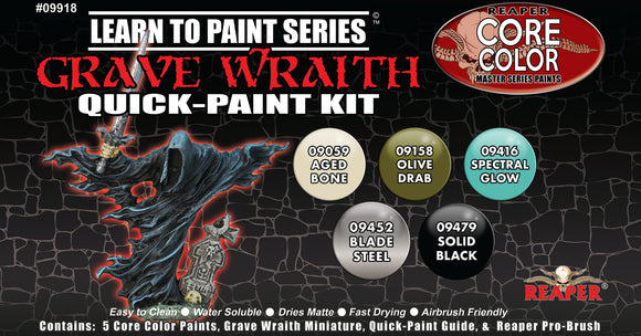 Reaper Learn to Paint Kit: Grave Wraith Quick-Paint Kit (09918)