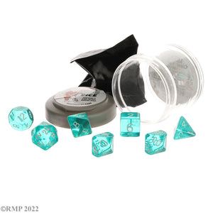 Reaper Pizza Dungeon Dice: Lucky Dice - Clear Teal (19020)