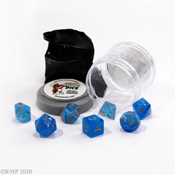 Reaper Pizza Dungeon Dice: Lucky Dice - Gem Blue (19025)