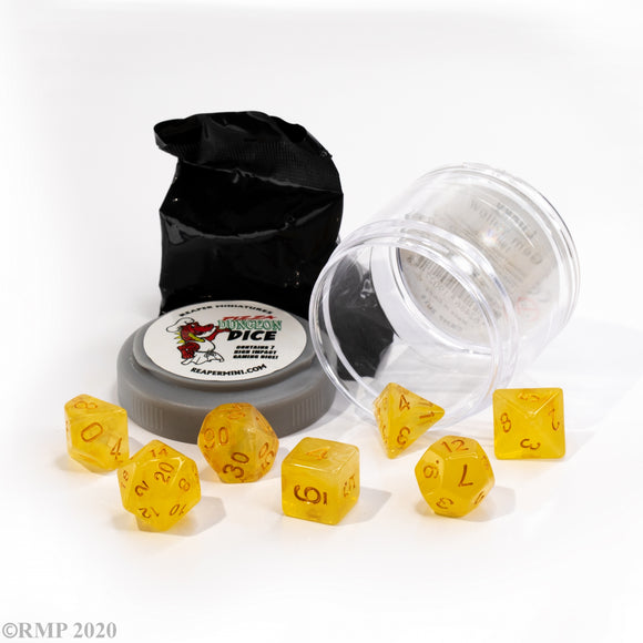Reaper Pizza Dungeon Dice: Lucky Dice - Gem Yellow (19027)