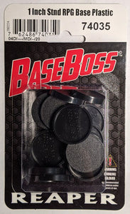 Reaper Base Boss: 1" Round Plastic RPG Base (20) (74035)